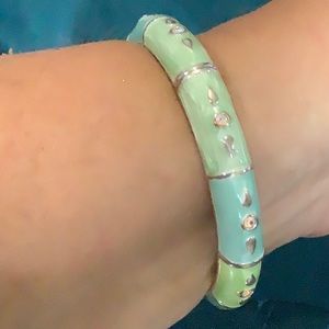 Enamel and rhinestones bracelet